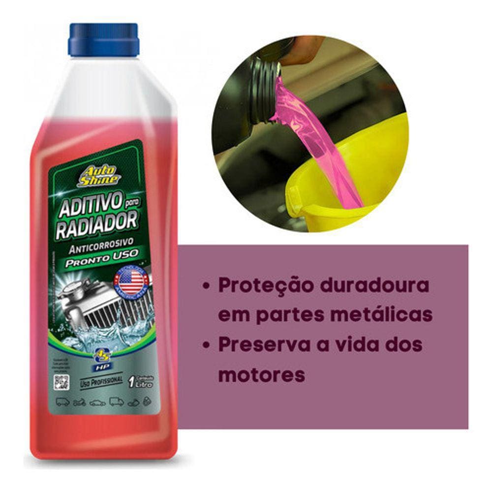 ADITIVO PARA RADIADOR PRONTO USO HP ROSA AUTOSHINE 12x1L