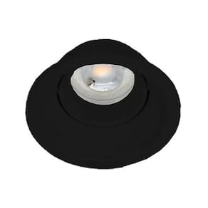 Spot Embutir Redondo 74mm Recuado 6w 4100k Preto Preto - Bivolt