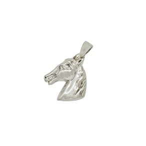 Pingente Prata 925 Cabeça Cavalo 3cm Hipismo Presente Maciço