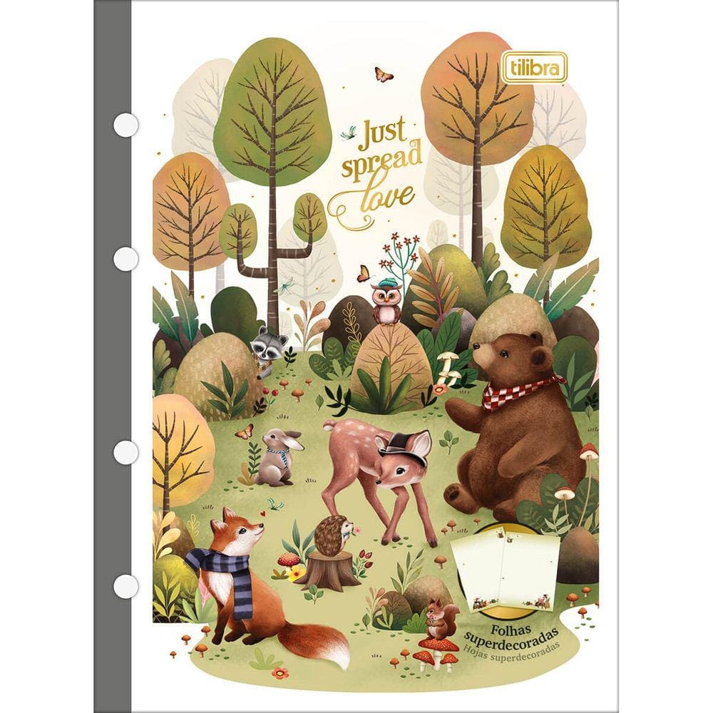 Refil Tiliflex para Caderno Argolado Colegial Loveland 80 Folhas Tilibra 50628