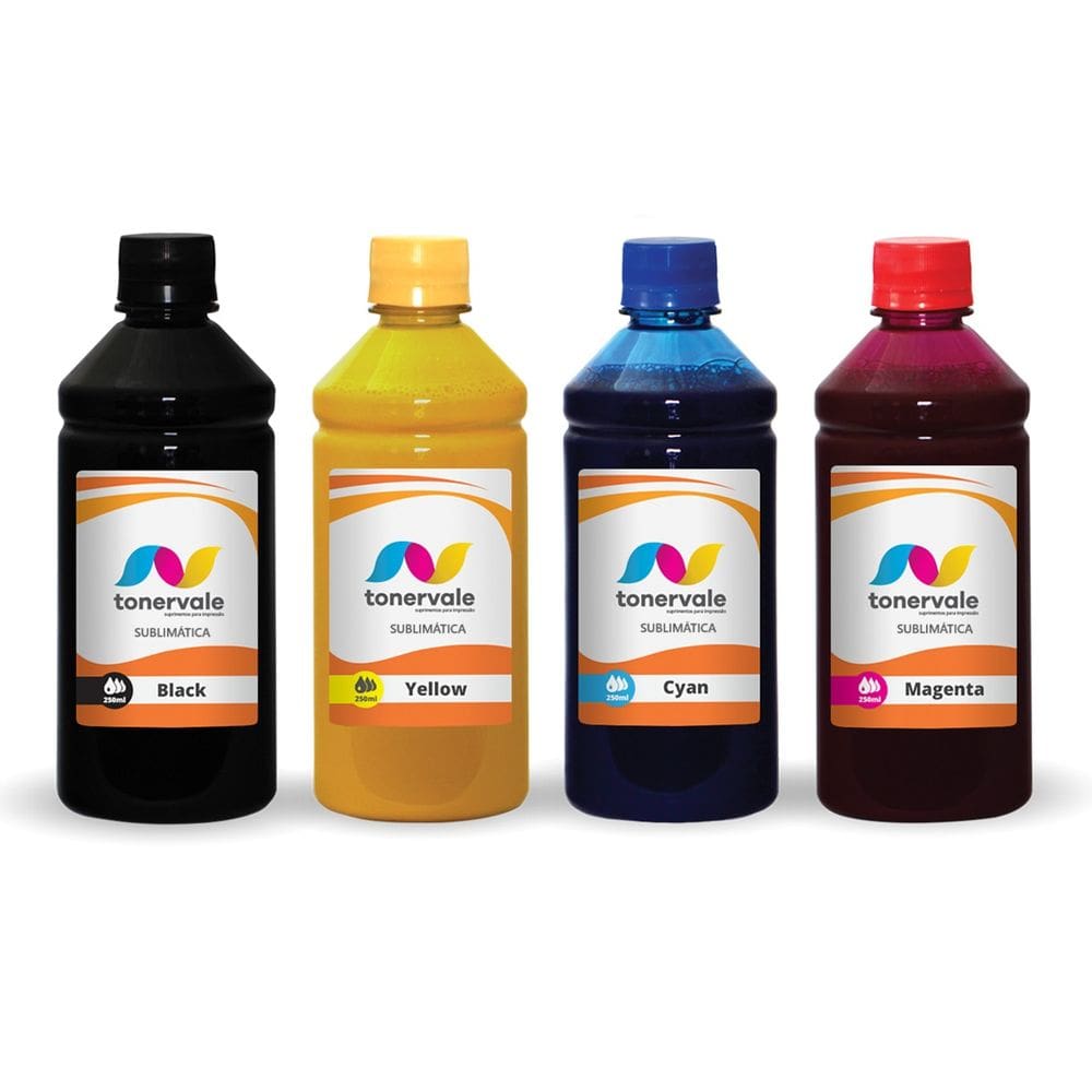 Kit 4 Tinta Sublimatica Para Epson L395 L396 L380 T664 de 250ml
