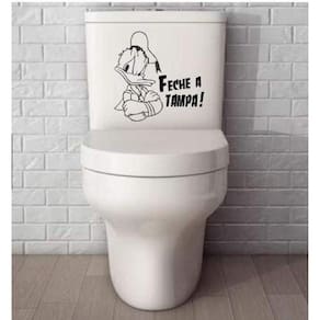 Adesivo Para Vaso Sanitário Feche A Tampa - Pato Donald