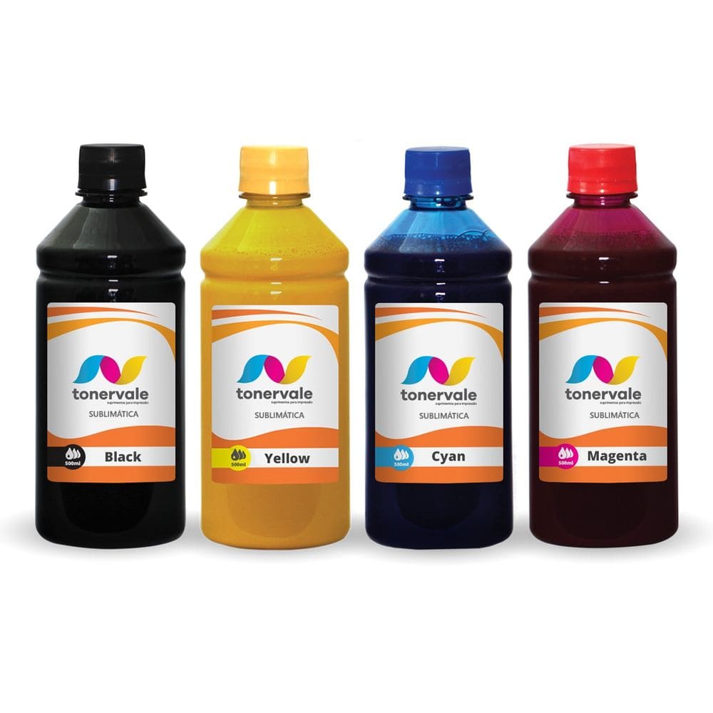 Kit 4 Tinta Sublimatica Para Epson L5191 L5290 T544 de 500ml
