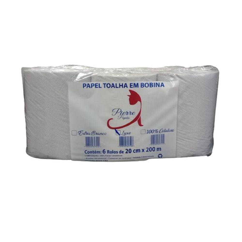 Papel Toalha Em Bobina Com 6 Rolos - Pierre