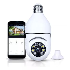 Câmera Wifi Lâmpada Segurança 360 Full Hd Visão Noturna