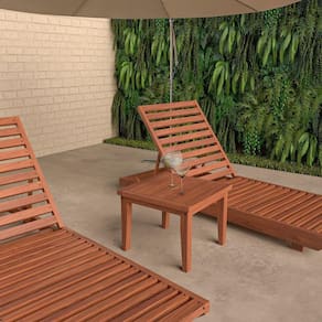 Conjunto 2 Espreguiçadeiras e Mesa de Centro Roma Madeira