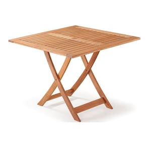 Mesa Dobrável em Madeira Maciça Quadrada 90cm Primavera Casa e Jardim Móveis Stain Jatobá
