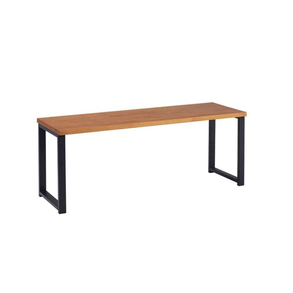 Banco Mineapolis Mdeira Maciça/mdf Mel/Preto