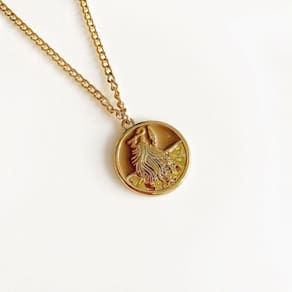 Colar Pingente Medalha Omolú Banhado A Ouro Amarelo