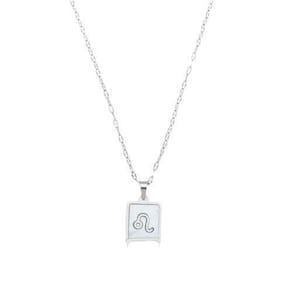 Colar Signo Madrepérola Corrente -Aço - Leao