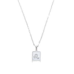Colar Signo Madrepérola Corrente -Aço - Leao