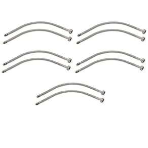 Engate Rabicho Par 80cm Kit 5 Unidades Torneira Monocomando Agua Quente Fria