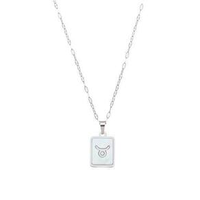 Colar Signo Madrepérola Corrente -Aço - Touro