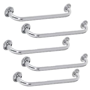 Alça Barra Apoio Kit 5 Uni 60cm Acessibilidade Banheiro Idoso Cadeirante Gestante Criança Segurança Evita Acidente