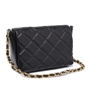 Bolsa Transversal Pequena Feminina Alça De Corrente Fecho Imã Moda Balada