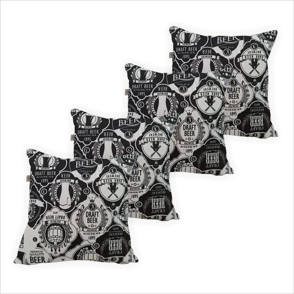 Capa De Almofada Jacquard Estampa Bier