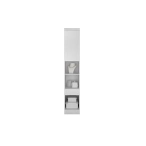 Modulado de Quarto Armário Mesa de Cabeceira Rizon 1 Porta c/1 Gaveta Branco - Novo Horizonte