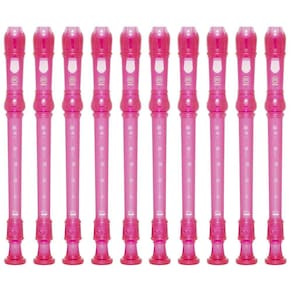 Kit 10 Flautas Doce Soprano Germânica Em C YRS-20G Rosa Yamaha