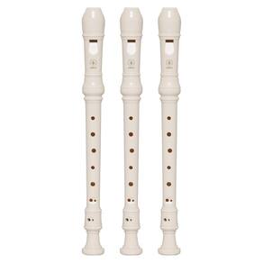Kit 3 Flautas Doce Soprano Barroca Em C YRS-24B Yamaha