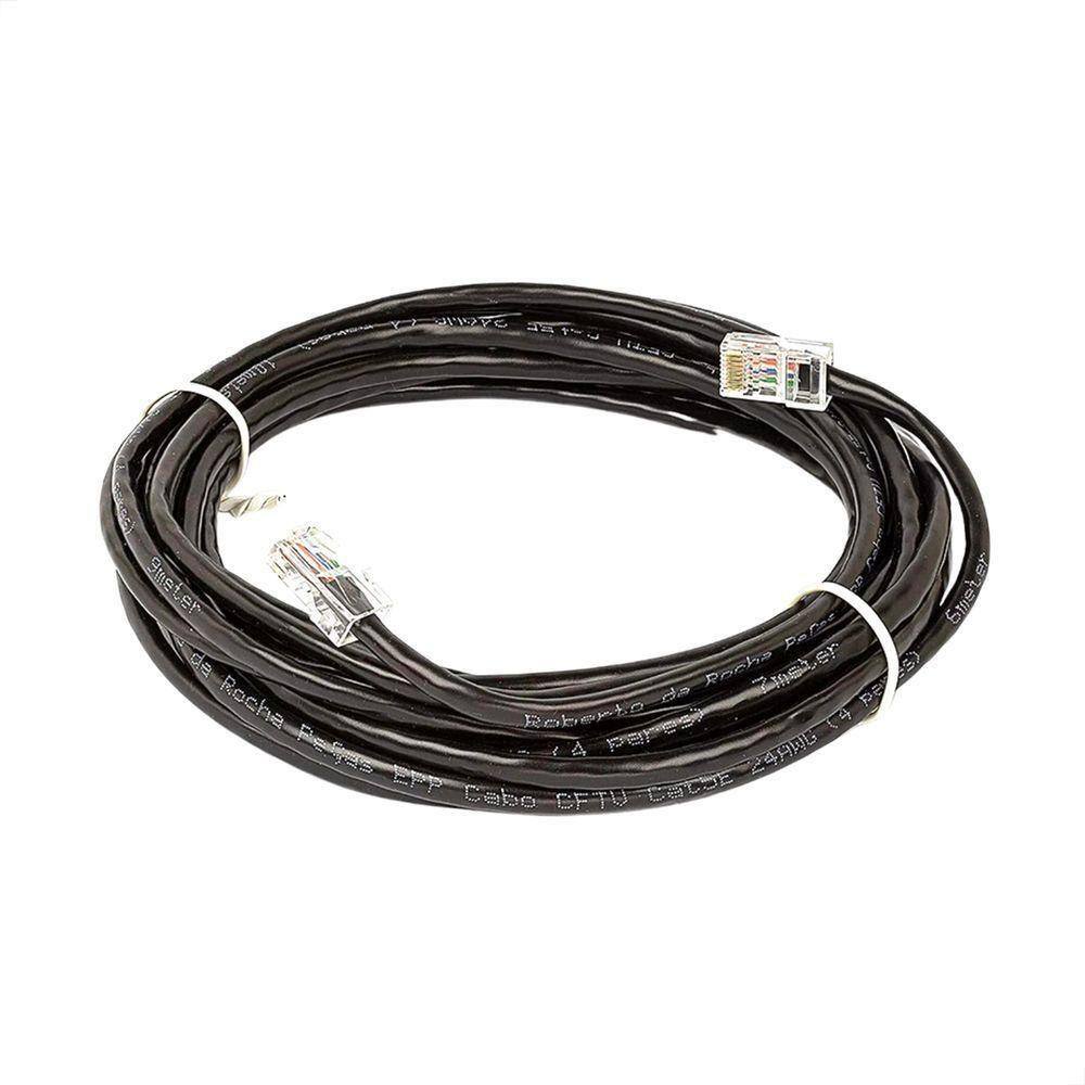Cabo De Rede Cat5e Montado Preto - 2 Metros