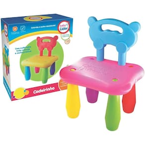 Cadeirinha Para Bebê Desmontável De Plástico Colorido Para Crianças +1 Ano Primeira Infância
