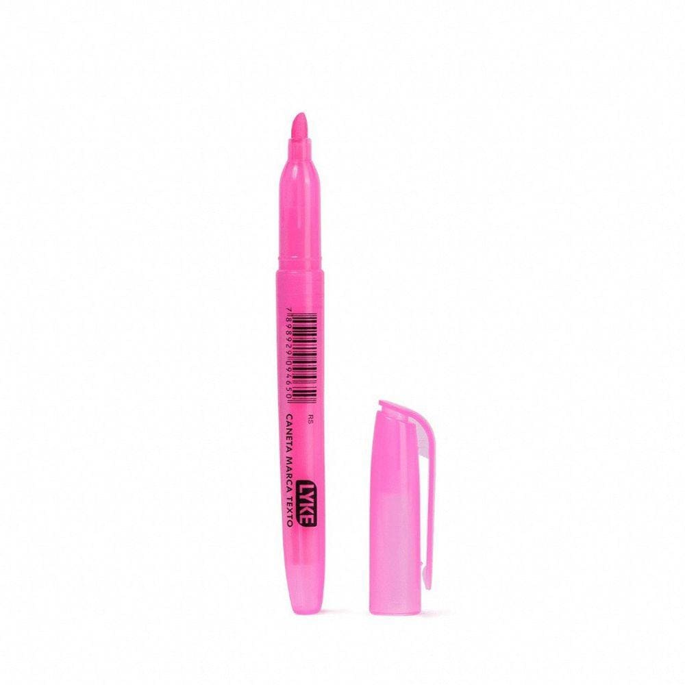 Caneta Marca-Texto Lyke Rosa