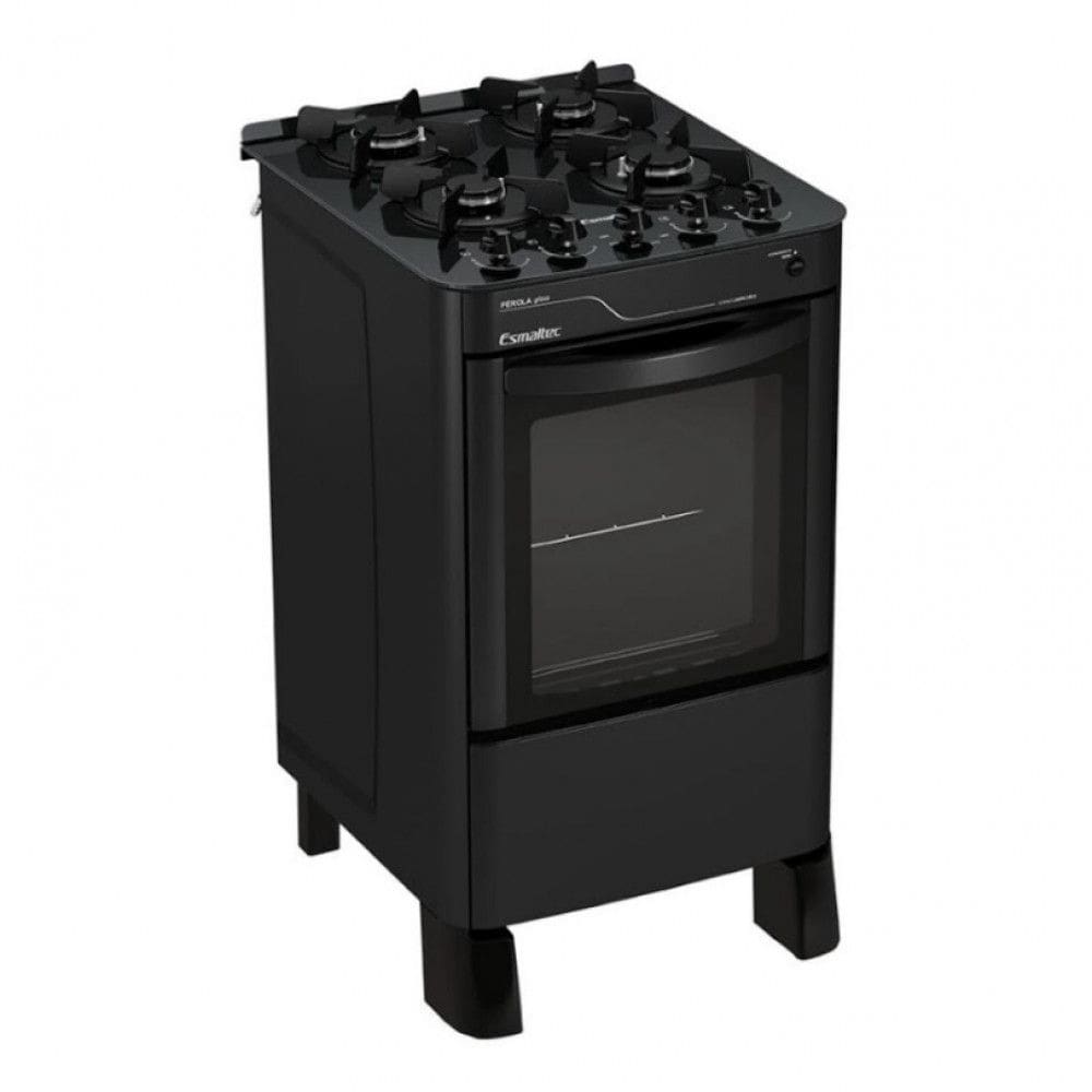 Fogão de Piso 4 Bocas Pérola Glass com Mesa de Vidro 4115 Esmaltec