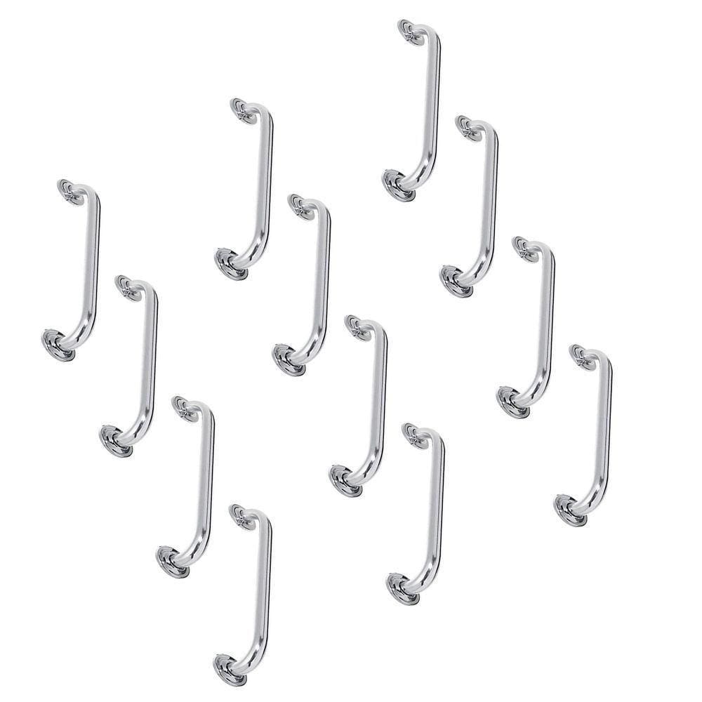 Alça De Apoio Barra Inox 50cm Kit 12 Unidades Idoso Cadeirante Deficiente Acessibilidade Banheiro