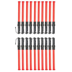 Bastao Sinalizador Kit 20 Uni Fluorescente Transito Manobrista Engarrafamento Iluminaçao Estrada Rua