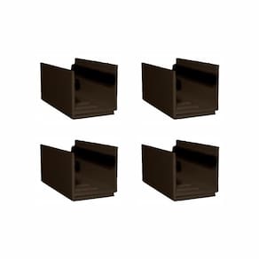 04 Guia U - Externo Ajustável Para Porta De Correr - Marrom