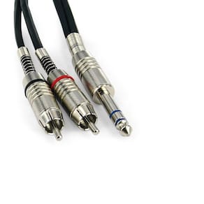 Cabo P10 Estereo Para 2 Rca Macho Santo Angelo - 100 Metros