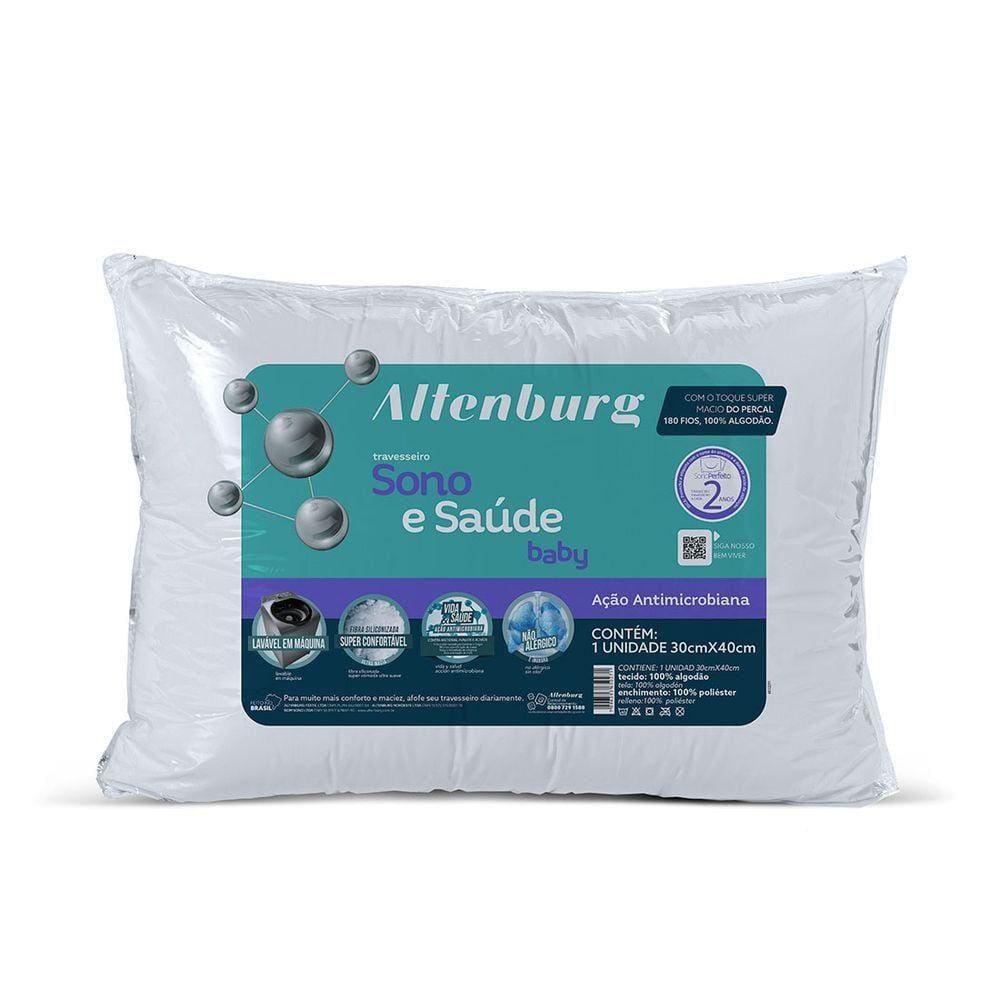 Travesseiro Altenburg Sono E Saúde Baby - 30cm X 40cm