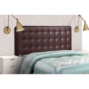 Cabeceira Cama Box Estofada Casal Casal Dama Plus Suede Marrom Chocolate - Simbal