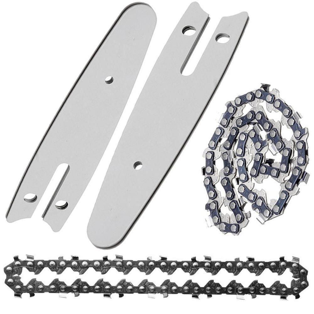 Sabre Com Corrente 14 Dentes Kit 2 Uni Mini Motosserra Reposiçao 4 Polegadas Resistente Portatil