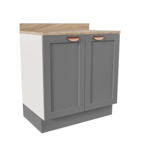Balcão 2 Portas 80cm Arizona CabeCasa MadeiraMadeira Branco/Cinza Claro