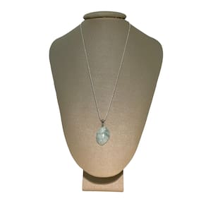 Colar Diamantado Prata 925 Água Marinha Oval - Ponte Vecchio