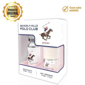 Kit Perfume Beverly Hills Polo Club Sport 9 Men Edt 50ml + Deodorant Roll On