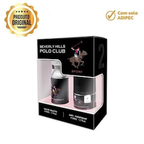 Kit Perfume Beverly Hills Polo Club Sport 2 Men 50ml + Deodorant Roll On