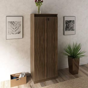 Armário para Escritório com 2 Portas com Chave ME4151 Tecno Mobili Nogal