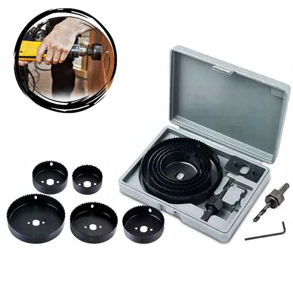 Jogo Kit Serra Copo 16 Peças 19 A 127mm Com Estojo