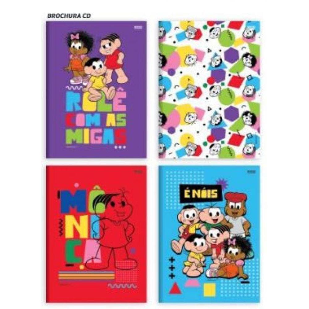 Caderno Brochura 1/4 Cd 48F Monica Unid Sort Sao Domingos