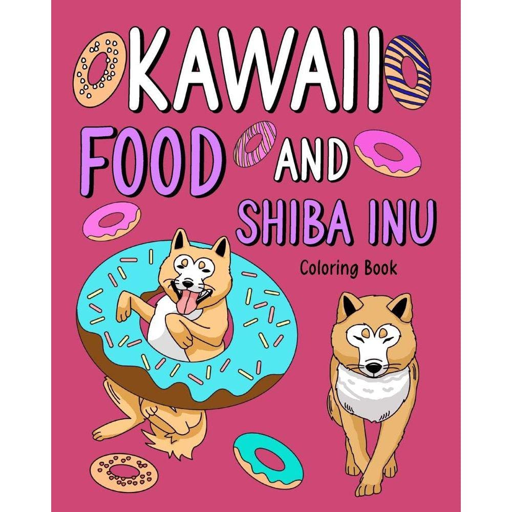 Kawaii Food and Shiba Inu Coloring Book