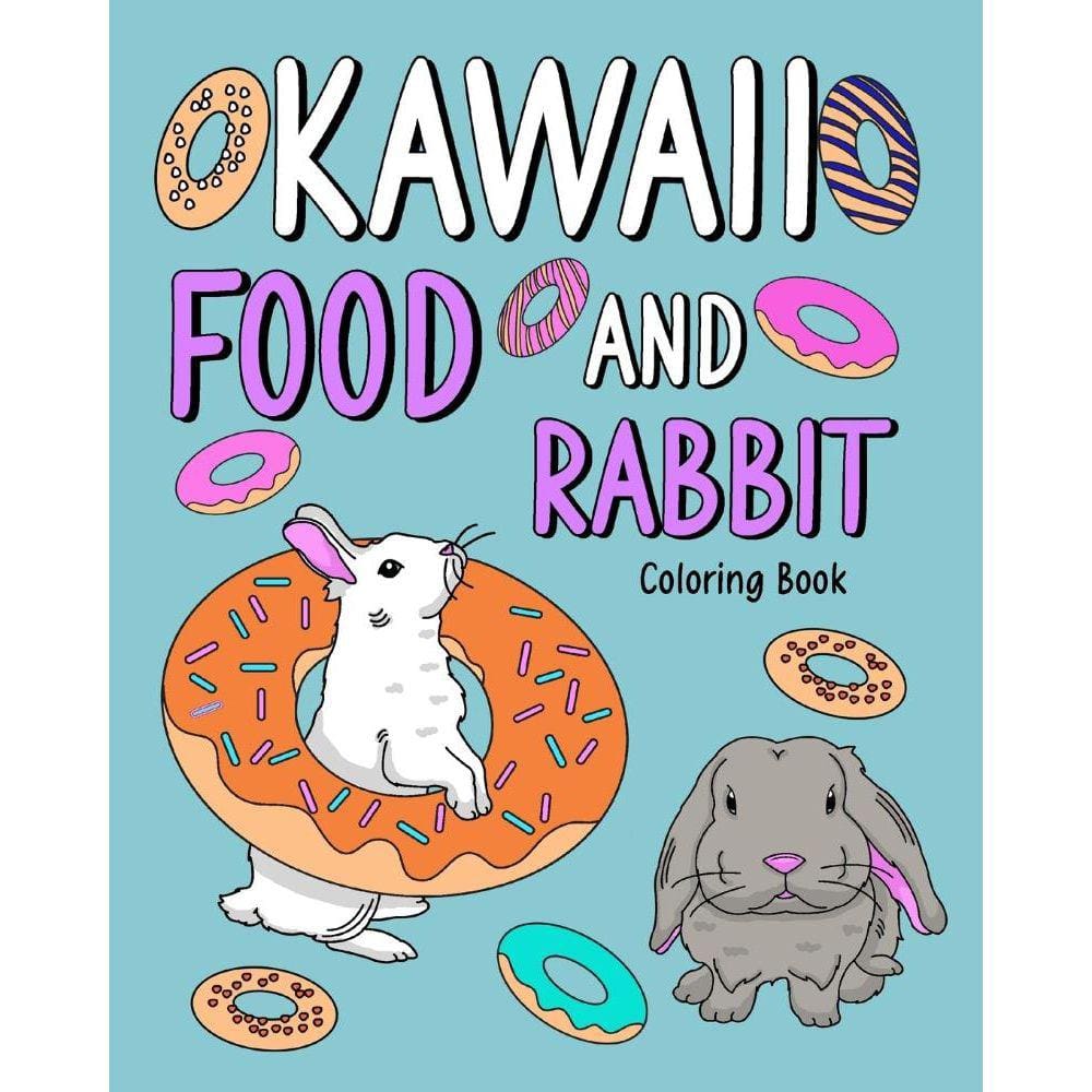 Kawaii Food and Rabbit Coloring Book