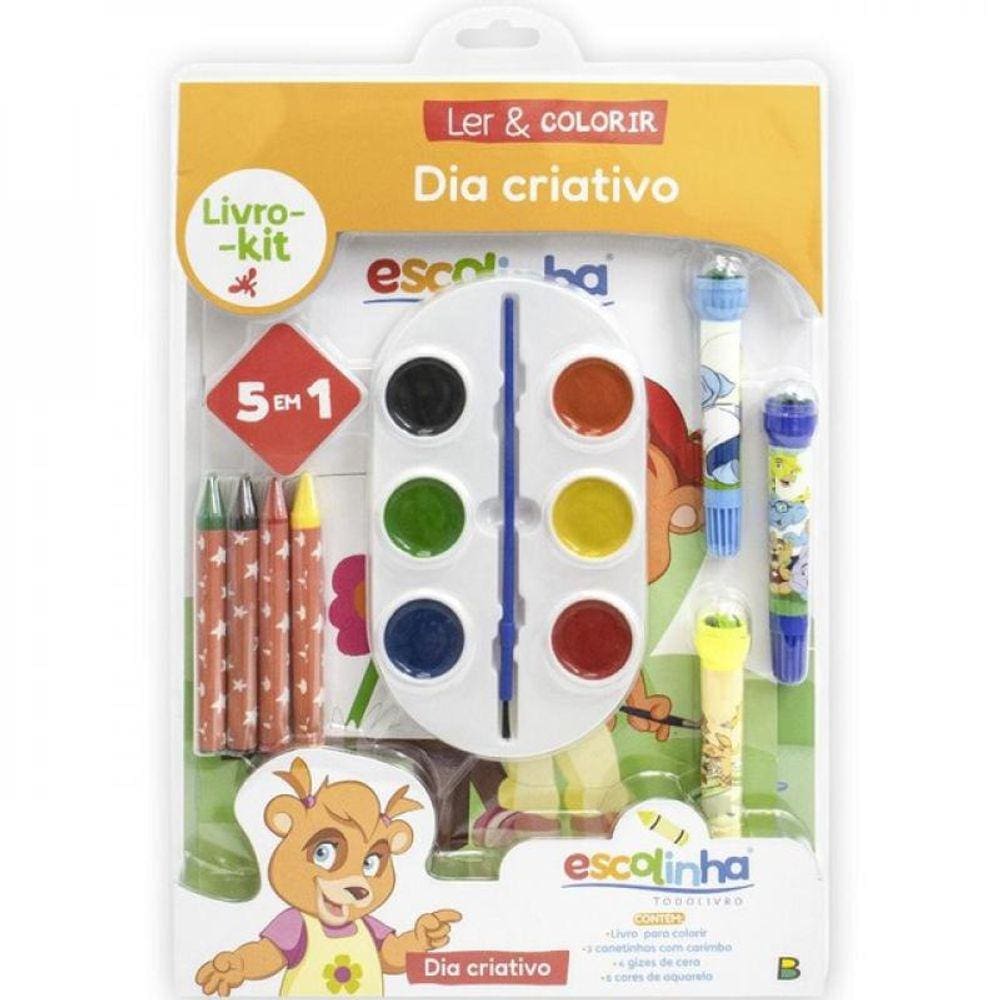 Livro-Kit Ler & Colorir - Escolinha