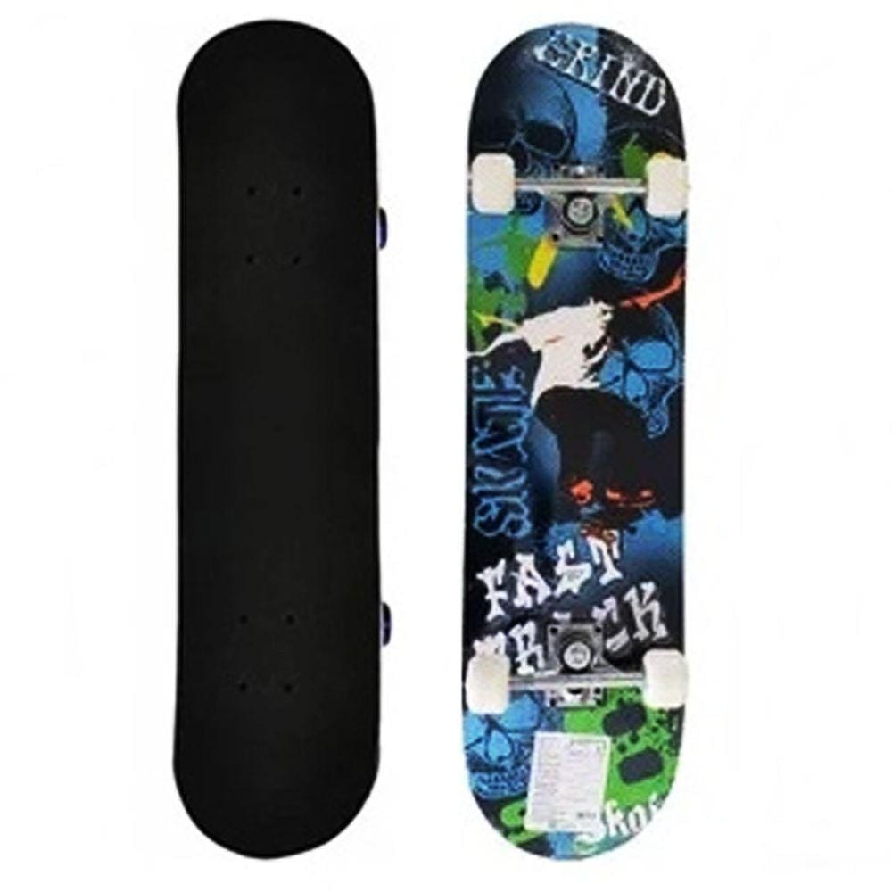 Skate Skateboard Infantil Com lixa e Estampas Variadas