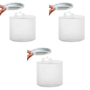 Kit 3 Luminária Solar Dobrável Portátil Flutuante Led Branco
