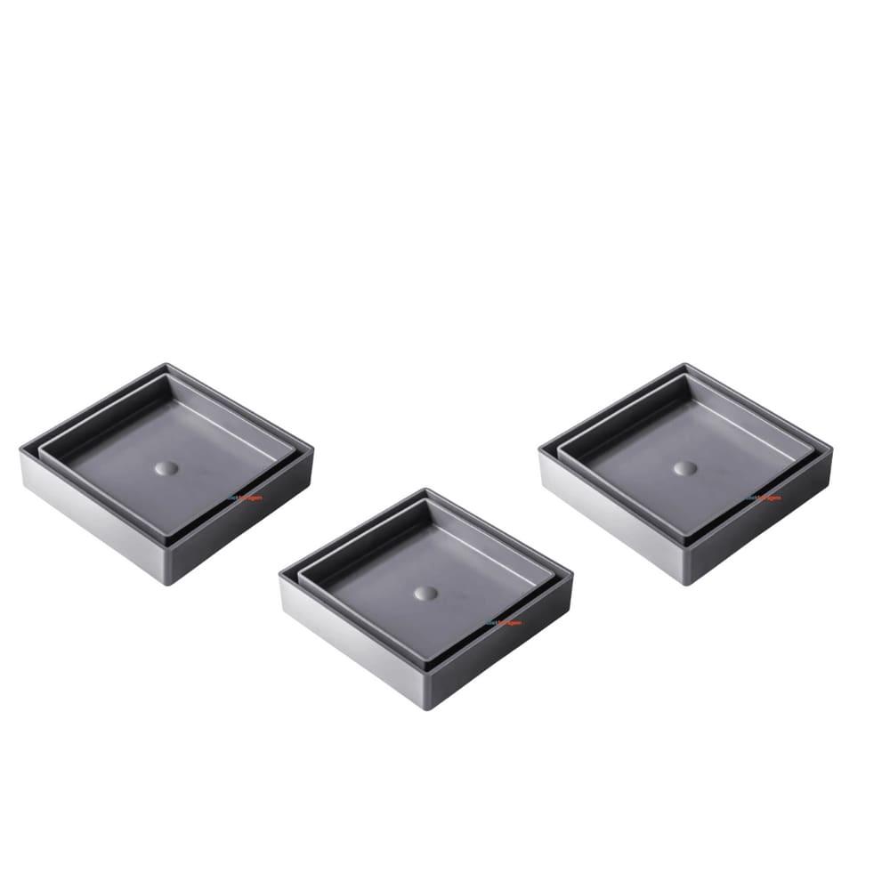 Kit 3 Ralos Ocultos Invisíveis 15x15 - Cinza Escuro