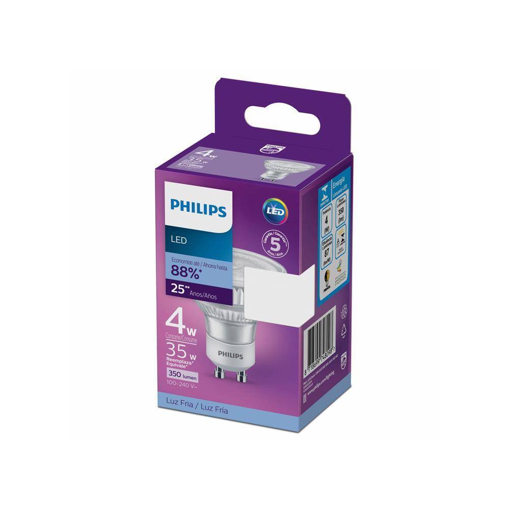 Lâmpada Led Philips dicróica 4W branca fria BV GU10