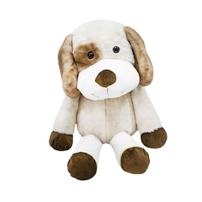 Cachorro Mancha Marrom Olho Sorrindo 36Cm - Pelúcia