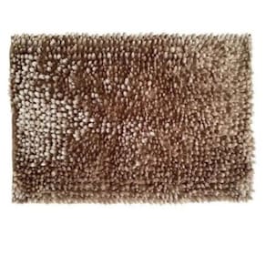 Tapete Microfibra Antiderrapante Rozac Bouclê Paris 45x65cm - MARROM
